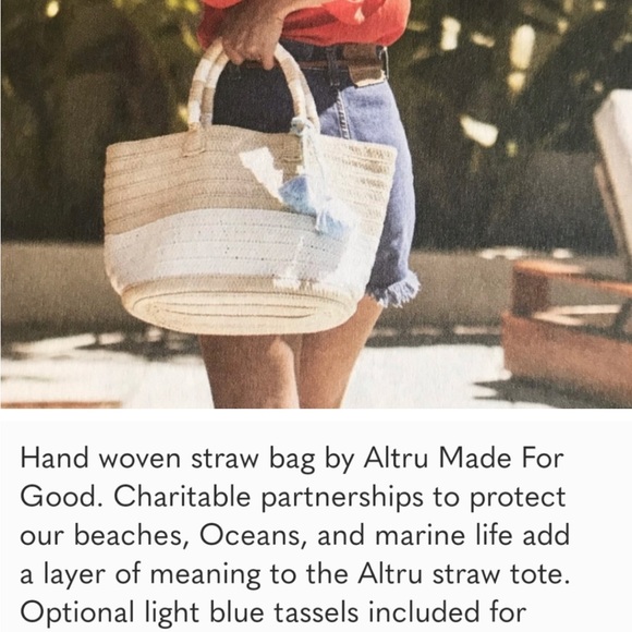 🤍New with dust bag gorgeous hand made straw purse by ALTRU - Picture 4 of 8